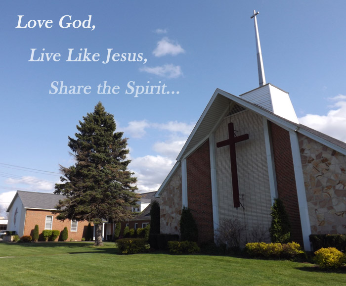 Harris Hill Front. Love God, Live Like Jesus, Share the Spirit...
